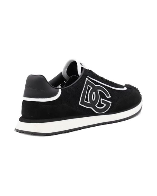 Sneakers Dg Cushion En Cuir De Veau Et Tissu Dolce & Gabbana en coloris Black