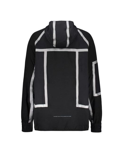 ISO.POETISM Jassen ,Zwart ,Nylon Hooded Nylon Jacket in het Black voor heren