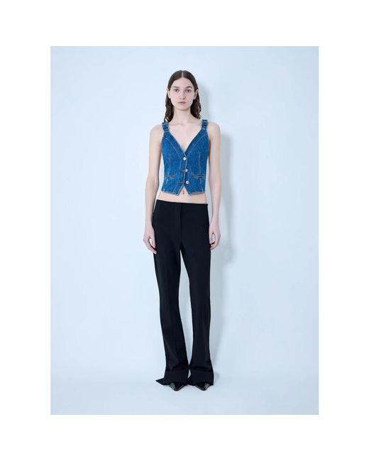 Sportmax Blue Sleeveless Tops