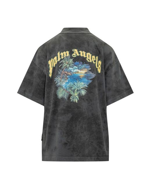 Palm Angels Black T-Shirts
