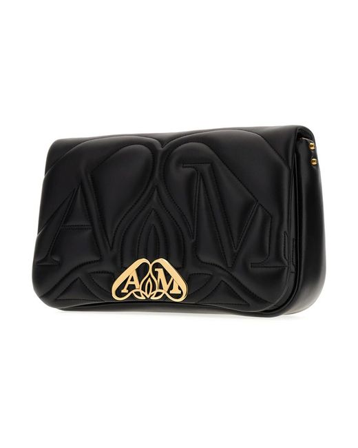 McQueen Black Shoulder Bags