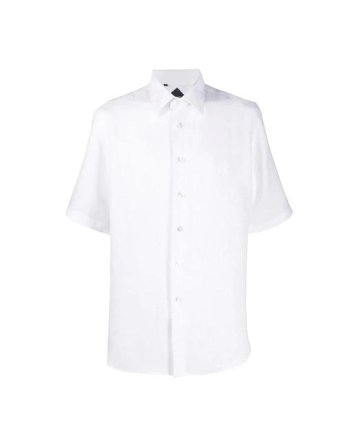 Billionaire White Short Sleeve Shirts for men