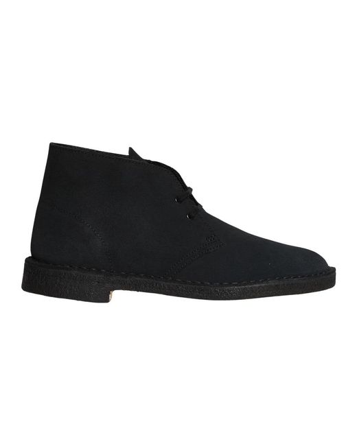 Clarks Black Lace-Up Boots for men