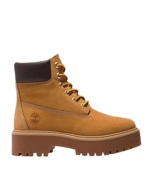 Timberland Brown Waterproof Boots With Plateau Stone Street