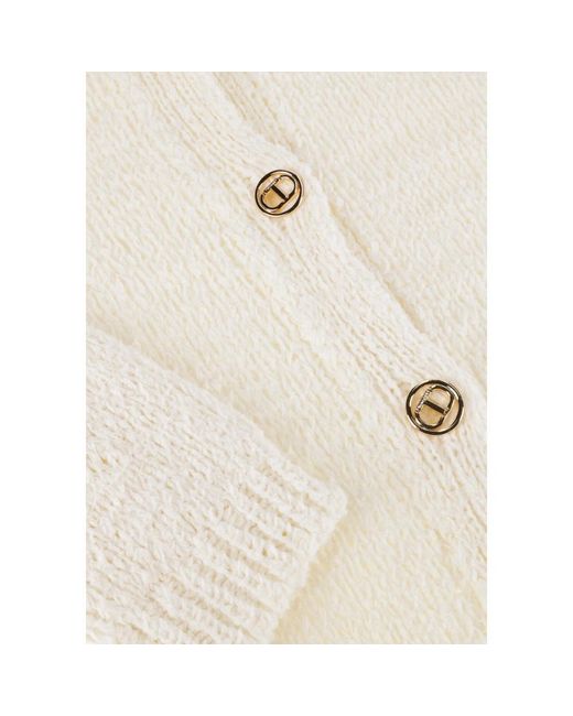 Twinset Truien & Vesten ,Wit ,Stijlvolle Witte Top Must-Have in het White