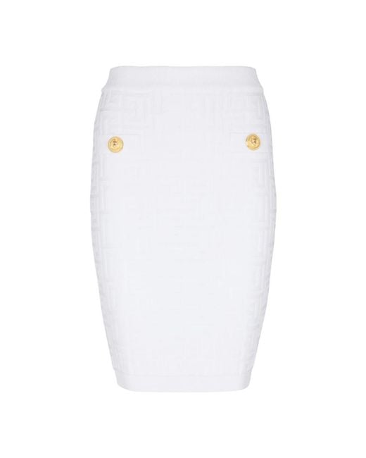 Pencil Skirts Balmain de color White