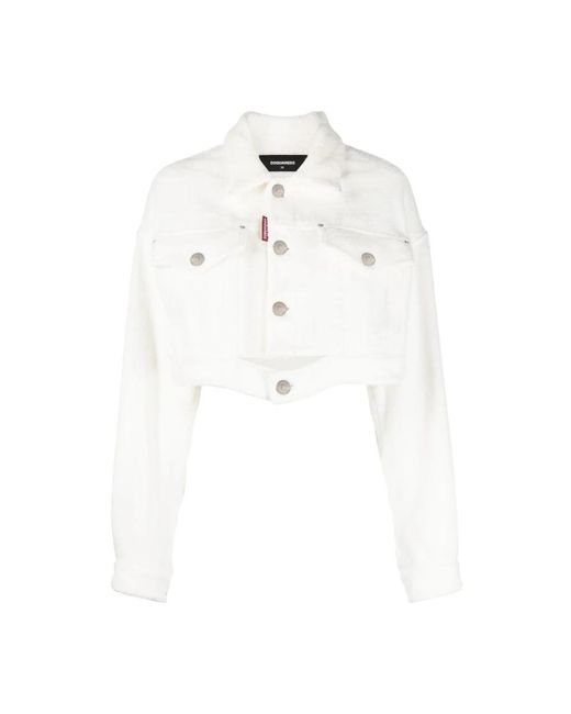 DSquared² White Denim Jackets