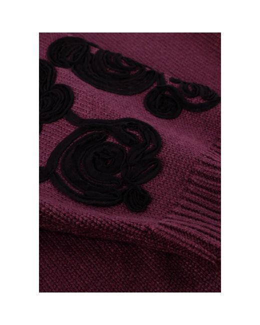 Object Truien & Vesten ,Paars ,Nylon Rode Gebreide Vest Voor Vrouwen in het Purple