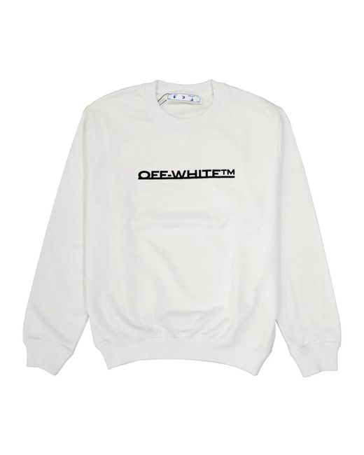 Off-White c/o Virgil Abloh Logo sweartshirt, 100% baumwolle, hergestellt in italien off in White für Herren