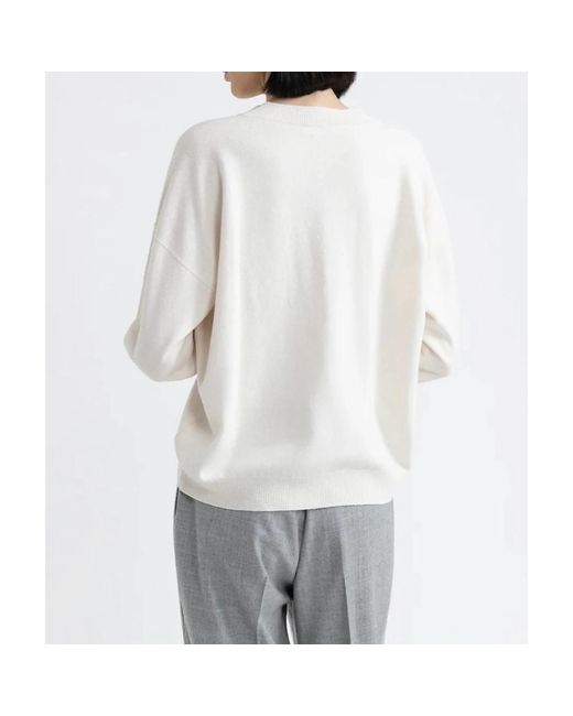 Peserico Gray V-Neck Knitwear