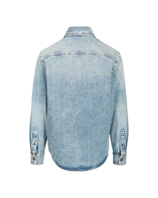 Versace Blue Denim Jackets for men