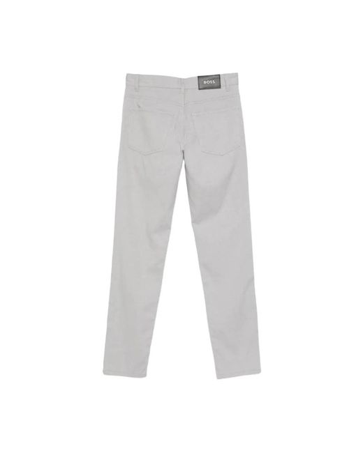HUGO Gray Slim-Fit Trousers for men