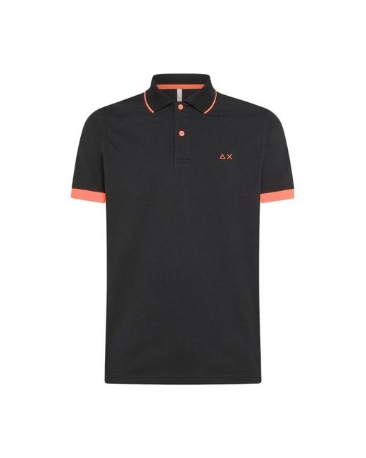 Sun 68 Black Polo Shirts for men