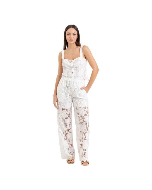 Kocca White Wide Trousers