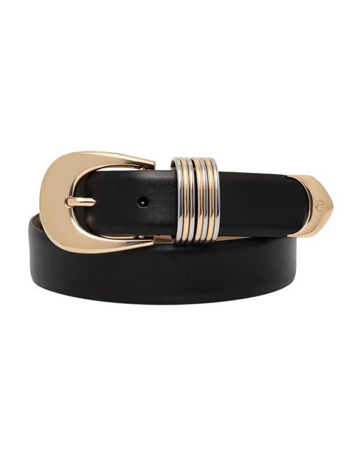 Michael Kors Smal Leren Riem in het Black