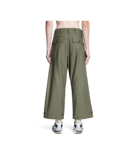 Human Made Green Wide Trousers for men