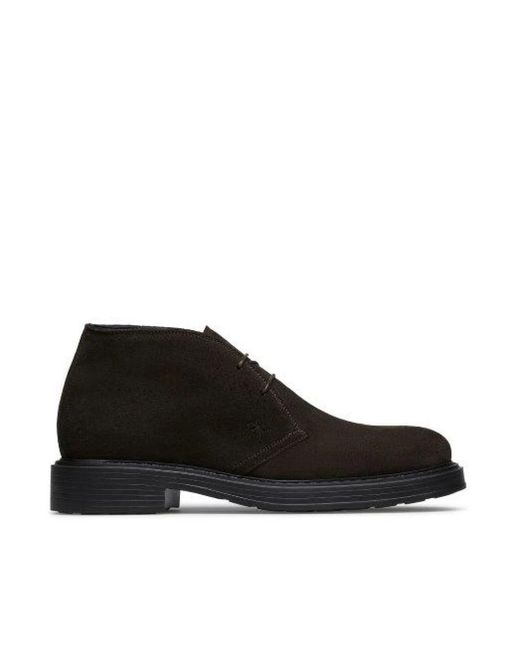 Fabi Dunkelbraune Veloursleder Stiefeletten in Black für Herren