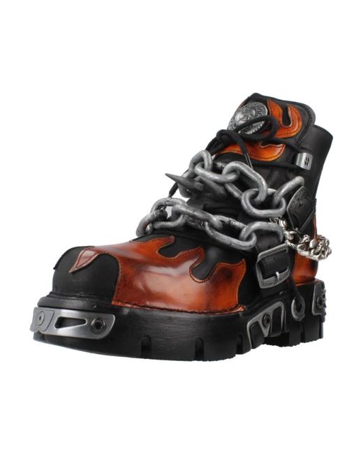 New Rock Lace-Up Boots in het Brown
