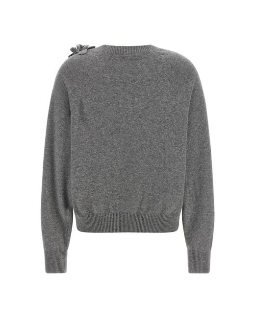 Alberta Ferretti Gray Round-Neck Knitwear
