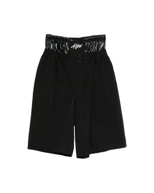 Moncler Black Long Shorts for men
