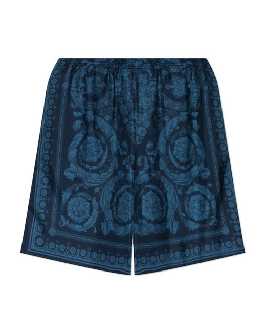 Versace Barocco Silk Short in het Blue voor heren