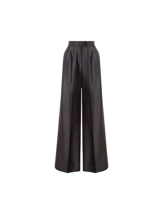 Alberta Ferretti Black Wide Trousers
