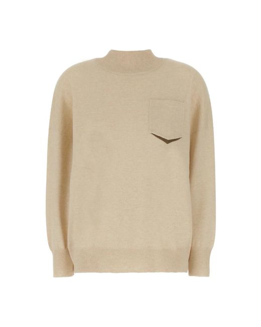 Brunello Cucinelli Truien & Vesten ,Kasjmier Stijlvolle Gebreide Collectie in het Natural