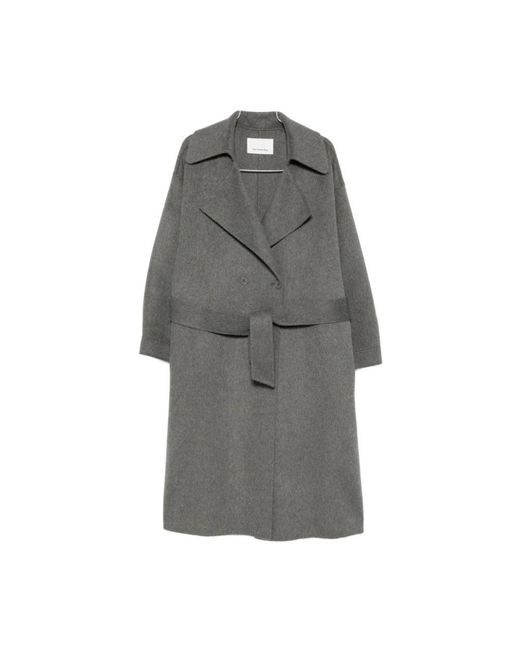 Frankie Shop Gray Double-Breasted Coats