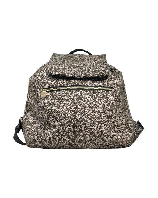 Borbonese Gray Backpacks