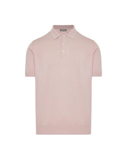 Canali Pink Polo Shirts for men