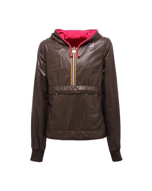 K-Way Brown Wendbare Doppelseitige Jacke