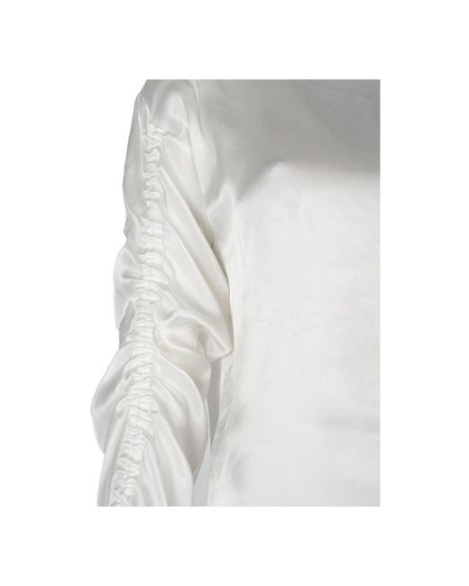 Liu Jo Overhemden ,Wit ,Elegante Blouse Met Ronde Hals in het White