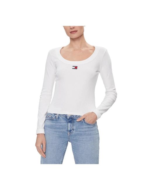 Tommy Hilfiger White Long Sleeve Tops