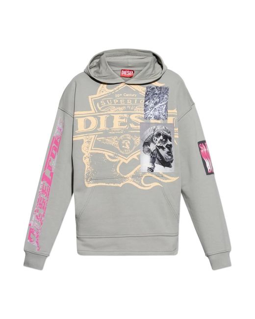 DIESEL Hoodies in het Gray voor heren