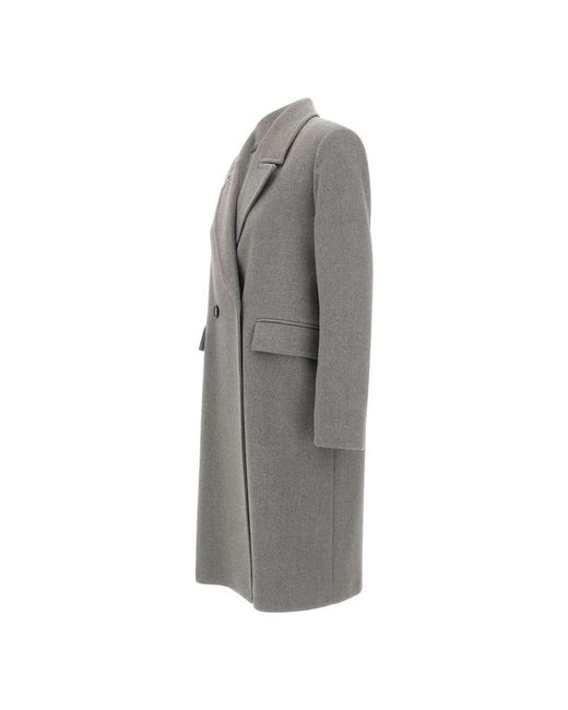 Kaos Gray Double-Breasted Coats