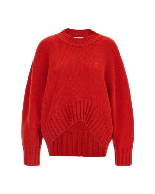 The Attico Red Round-Neck Knitwear