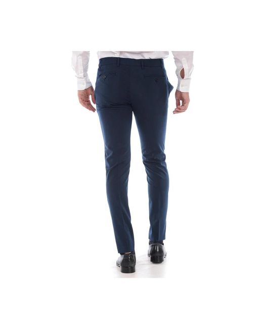 Daniele Alessandrini Blue Suit Trousers for men