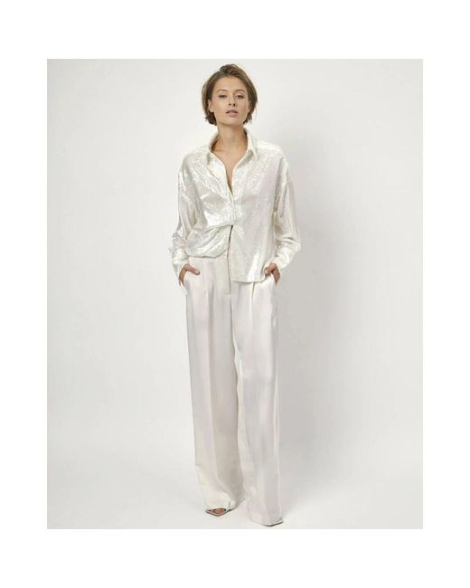 Dante 6 White Satin Smart Hose Jules Stil