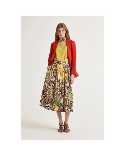 Midi Skirts Maliparmi de color Yellow