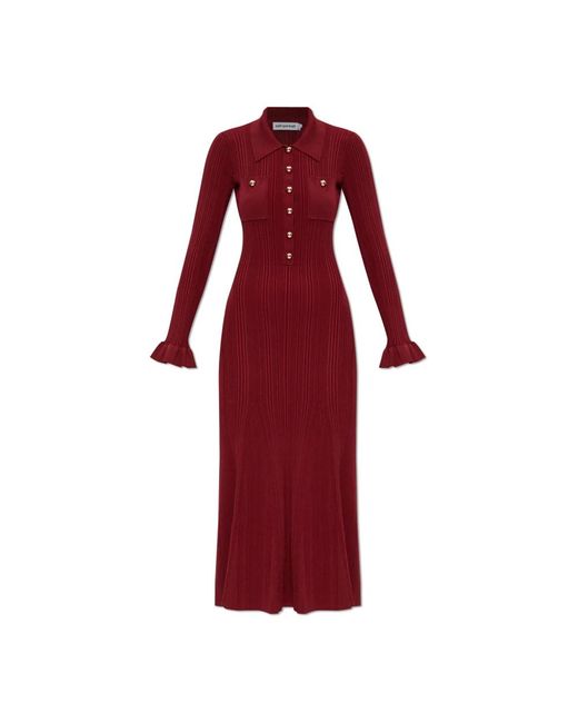 Self-Portrait Red Knitted Dresses