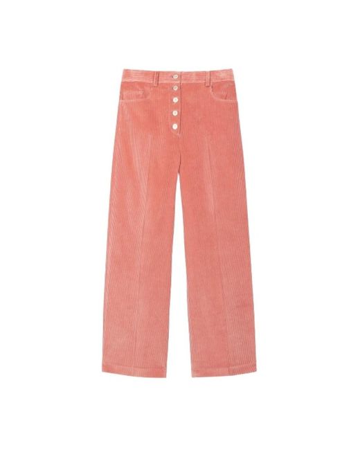 PS by Paul Smith Pink Rosa cordhose mit weitem bein