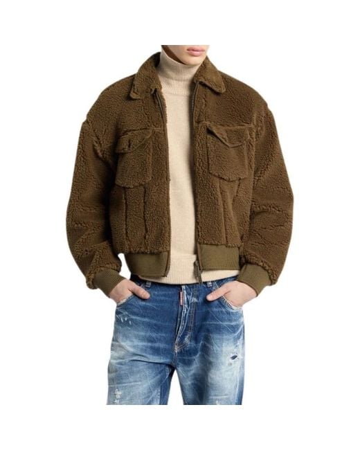 DSquared² Teddy Oversized Jean Jacket in het Brown voor heren