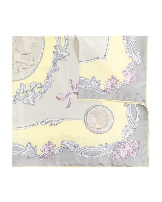 Silky Scarves Versace de color White