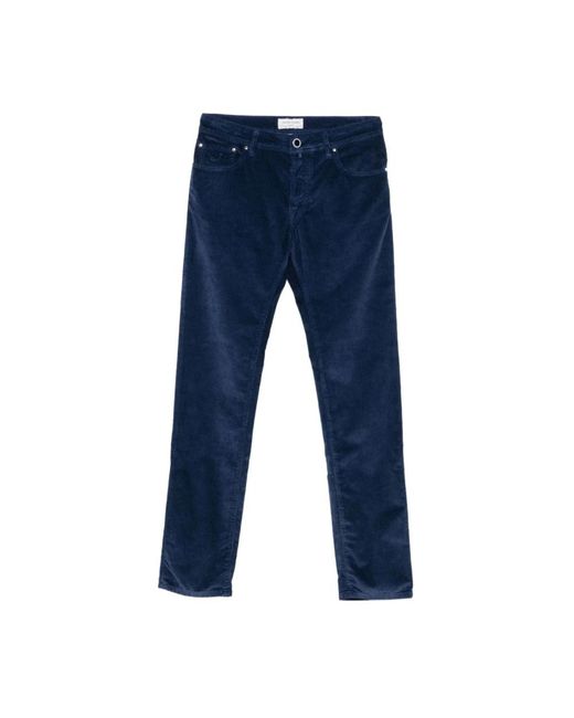 Jacob Cohen Blaue Cordhose Mit Fünf Taschen in Blue für Herren