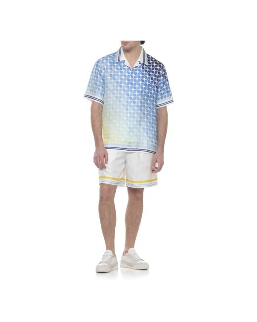 Casablanca Blue Short Sleeve Shirts for men