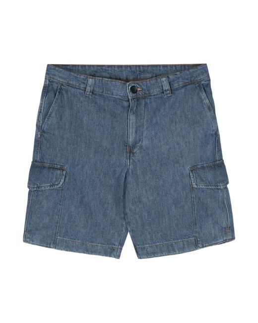 PS by Paul Smith Blaue denim shorts mit cargo taschen in Blue für Herren