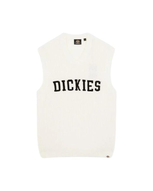 Dickies White Sleeveless Knitwear for men