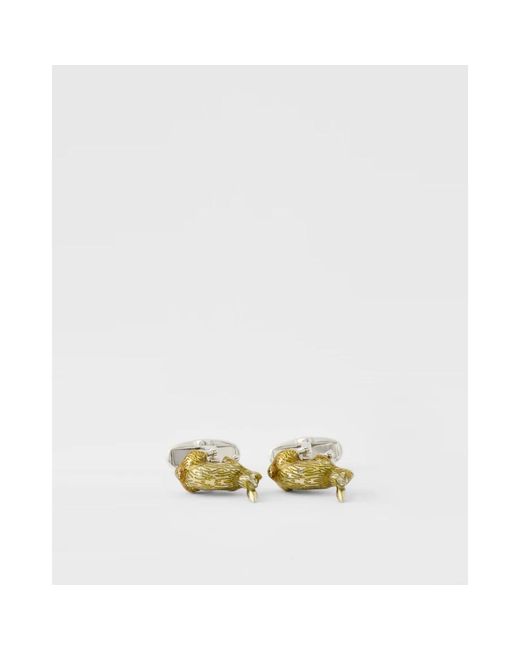 Paul Smith Gemelli Rabbit Manschettenknöpfe in Metallic für Herren
