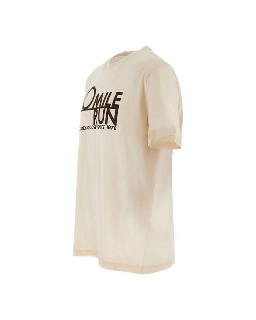 Golden Goose Deluxe Brand Natural T-Shirts for men