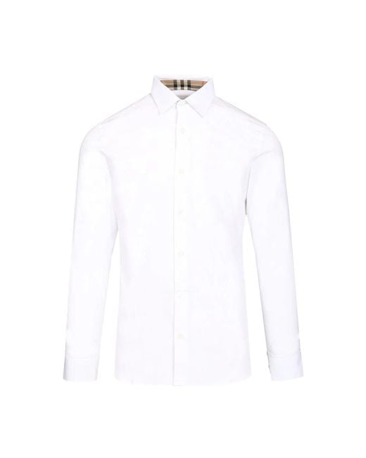 Burberry White Formal Shirts for men